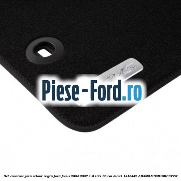 Set covorase fata velour negru Ford Focus 2004-2007 1.6 TDCi 90 cai diesel #C6604FF600