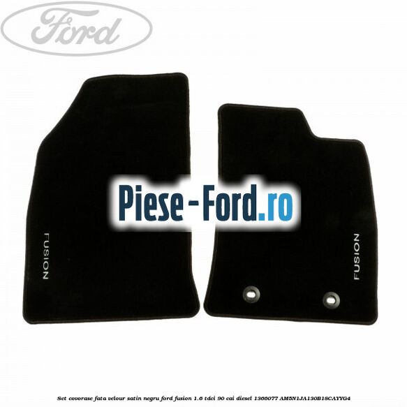 Set covorase fata velour dark flint Ford Fusion 1.6 TDCi 90 cai diesel