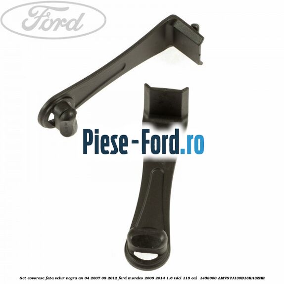 Set covorase fata velur negru an 04/2007-08/2012 Ford Mondeo 2008-2014 1.6 TDCi 115 cai  #D53E6AF7B3