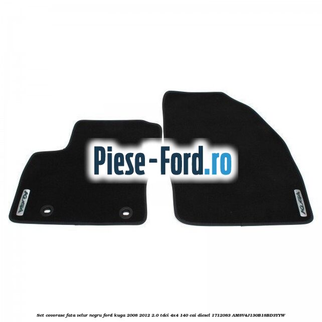 Set covorase fata, velur negru Ford Kuga 2008-2012 2.0 TDCI 4x4 140 cai diesel