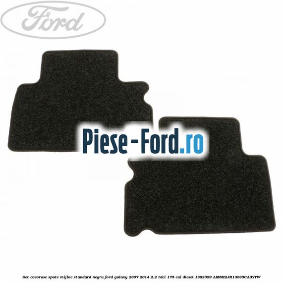 Set covorase spate mijloc, standard, negru Ford Galaxy 2007-2014 2.2 TDCi 175 cai diesel
