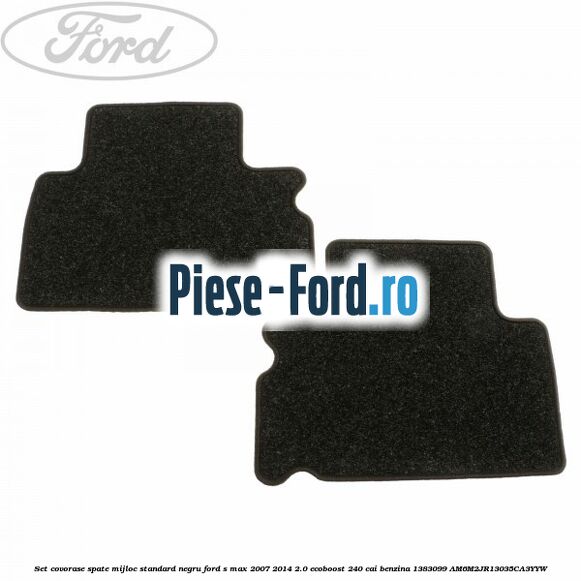 Set covorase spate mijloc, standard, negru Ford S-Max 2007-2014 2.0 EcoBoost 240 cai benzina