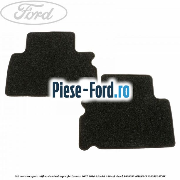 Set covorase spate mijloc, standard, negru Ford S-Max 2007-2014 2.0 TDCi 136 cai diesel