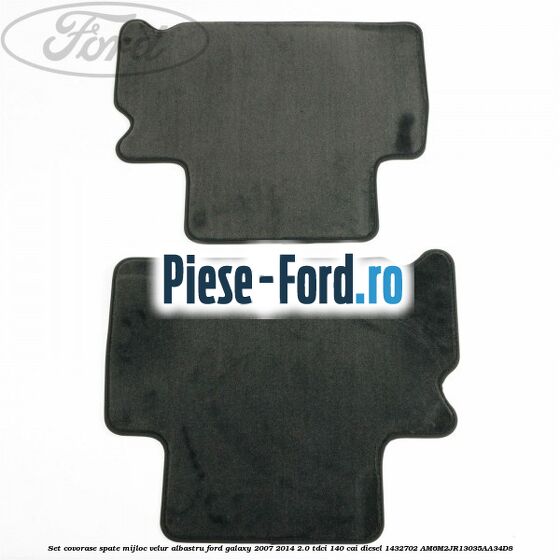 Set covorase spate mijloc, standard, negru Ford Galaxy 2007-2014 2.0 TDCi 140 cai diesel