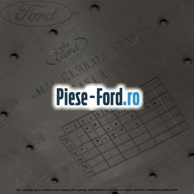 Set covorase spate ultimul rand, cauciuc Ford Galaxy 2007-2014 2.0 TDCi 136 cai diesel #67D055319B