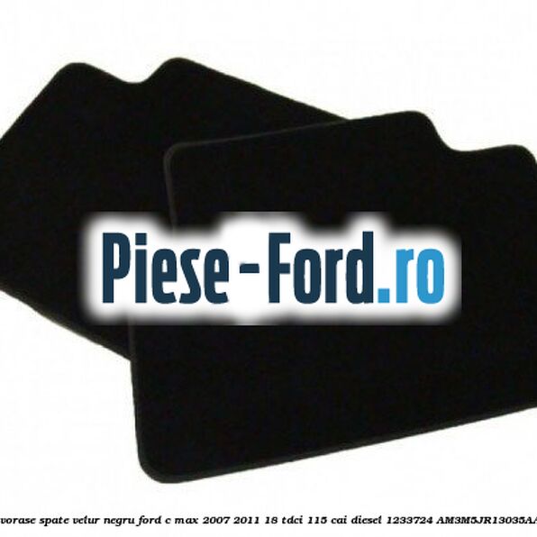 Set covorase spate velur negru Ford C-Max 2007-2011 1.8 TDCi 115 cai #4176638B81