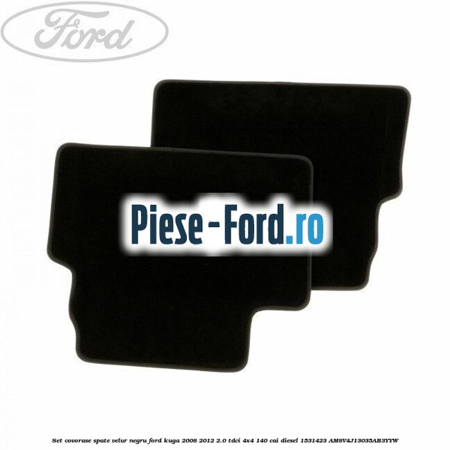 Set covorase spate, cauciuc negru Ford Kuga 2008-2012 2.0 TDCI 4x4 140 cai diesel