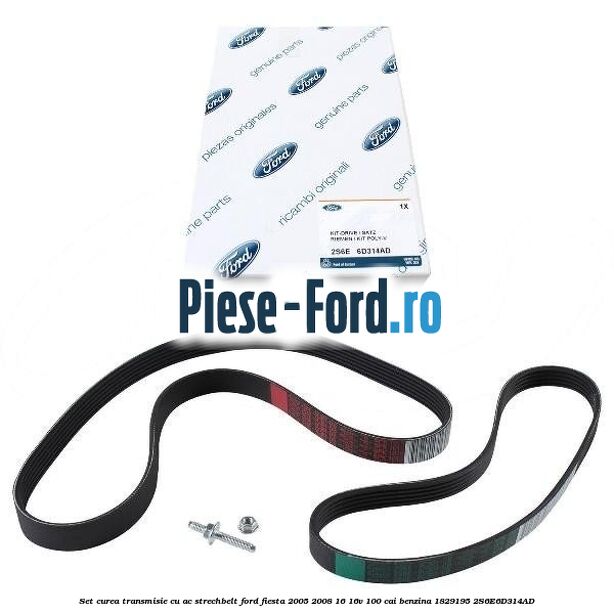 Set curea transmisie cu AC strechbelt Ford Fiesta 2005-2008 1.6 16V 100 cai #2AA7586A3E Set curea transmisie cu AC strechbelt Ford Fiesta 2005-2008 1.6 16V 100 cai #2AA7586A3E