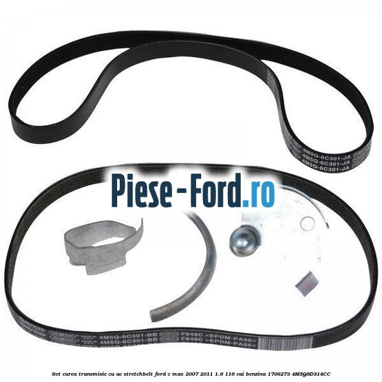 Set curea transmisie cu AC stretchbelt Ford C-Max 2007-2011 1.6 116 cai benzina #D314AAE5E5