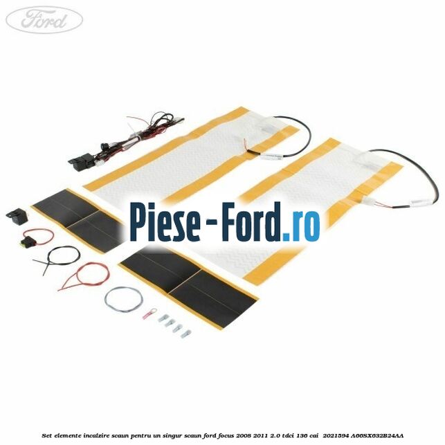 Set elemente incalzire scaun, pentru un singur scaun Ford Focus 2008-2011 2.0 TDCi 136 cai  #9FCABDF172