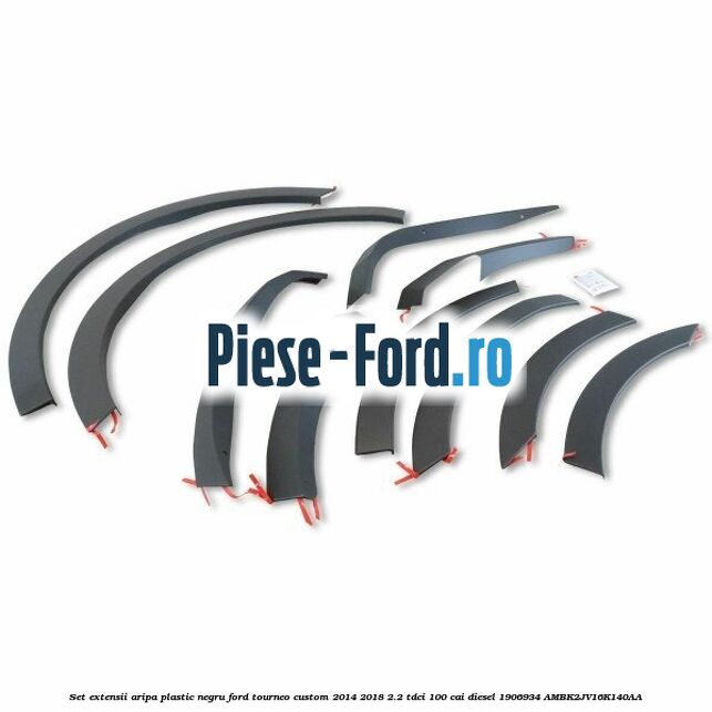 Set extensii aripa plastic negru Ford Tourneo Custom 2014-2018 2.2 TDCi 100 cai diesel