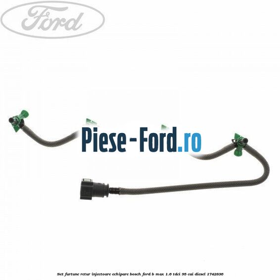 Set furtune retur injectoare echipare Bosch Ford B-Max 1.6 TDCi 95 cai diesel #23037E009E