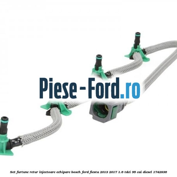 Set furtune retur injectoare echipare Bosch Ford Fiesta 2013-2017 1.6 TDCi 95 cai diesel