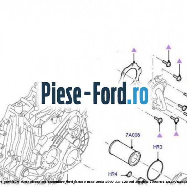 Set garnituri cutie viteza CVT secundare Ford Focus C-Max 2003-2007 1.8 125 cai benzina