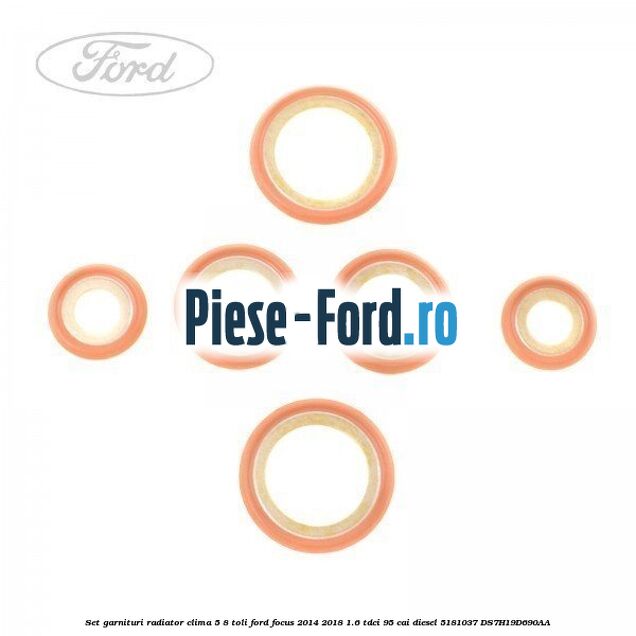 Set garnituri radiator clima 5/8 toli Ford Focus 2014-2018 1.6 TDCi 95 cai diesel