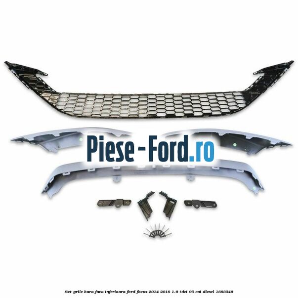 Set grile bara fata inferioara Ford Focus 2014-2018 1.6 TDCi 95 cai