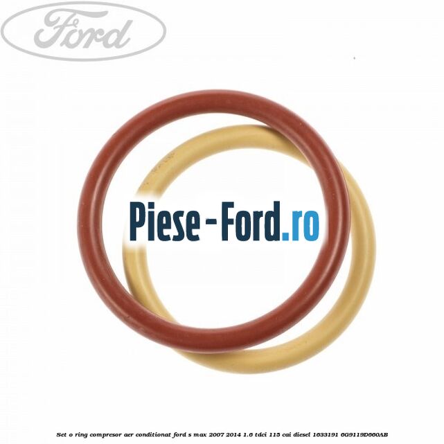 Set o-ring compresor aer conditionat Ford S-Max 2007-2014 1.6 TDCi 115 cai diesel