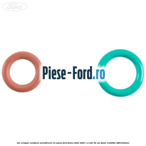 Set oringuri conducta servodirectie la caseta Ford Fiesta 2002-2005 1.4 TDCi 68 cai diesel #DC33FC68DD