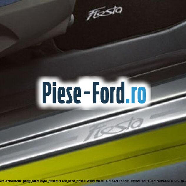 Set ornament prag fata logo Fiesta 3 usi Ford Fiesta 2008-2012 1.6 TDCi 90 cai diesel #EE27E91F7F
