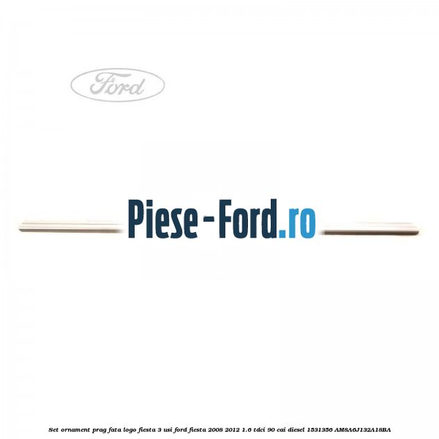 Set ornament prag fata logo Fiesta 3 usi Ford Fiesta 2008-2012 1.6 TDCi 90 cai diesel #EE27E91F7F