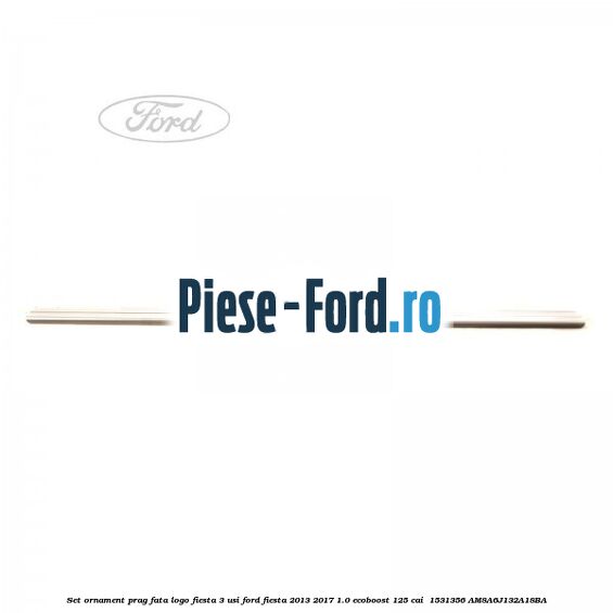 Set ornament prag fata logo Fiesta 3 usi Ford Fiesta 2013-2017 1.0 EcoBoost 125 cai  #8A594E96C4