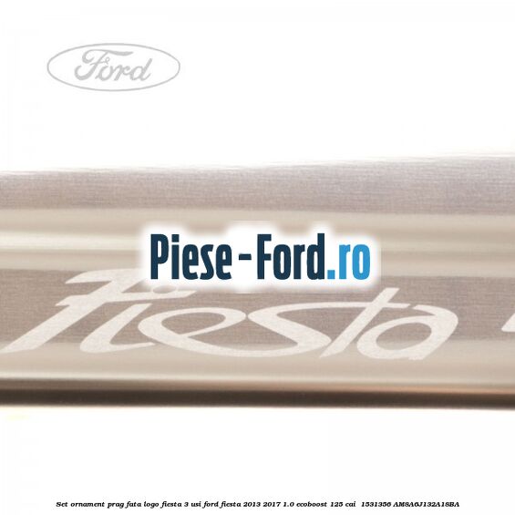 Set ornament prag fata logo Fiesta 3 usi Ford Fiesta 2013-2017 1.0 EcoBoost 125 cai  #8A594E96C4