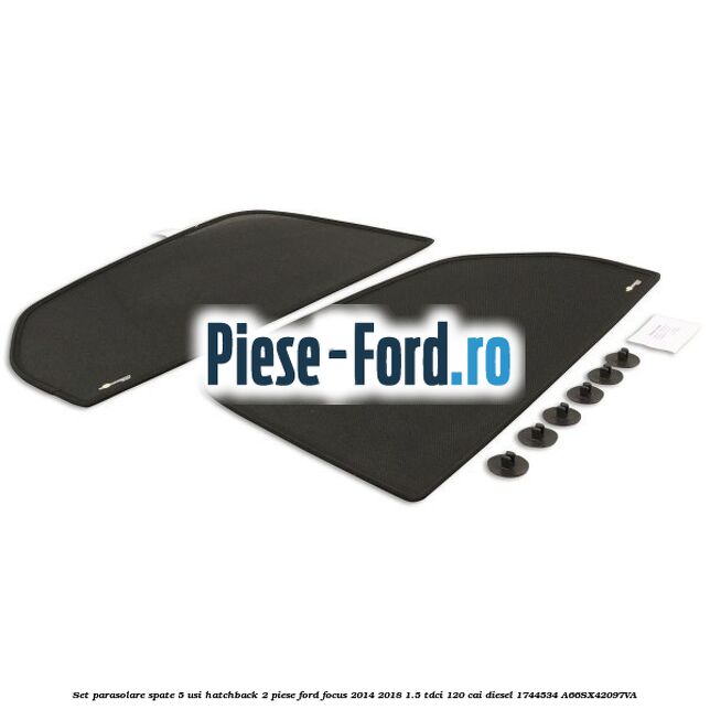 Set parasolare spate 5 usi hatchback 2 piese Ford Focus 2014-2018 1.5 TDCi 120 cai diesel