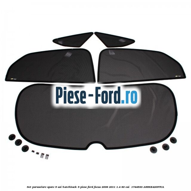Set parasolare spate 5 usi hatchback 5 piese Ford Focus 2008-2011 1.4 80 cai  #89745A947A