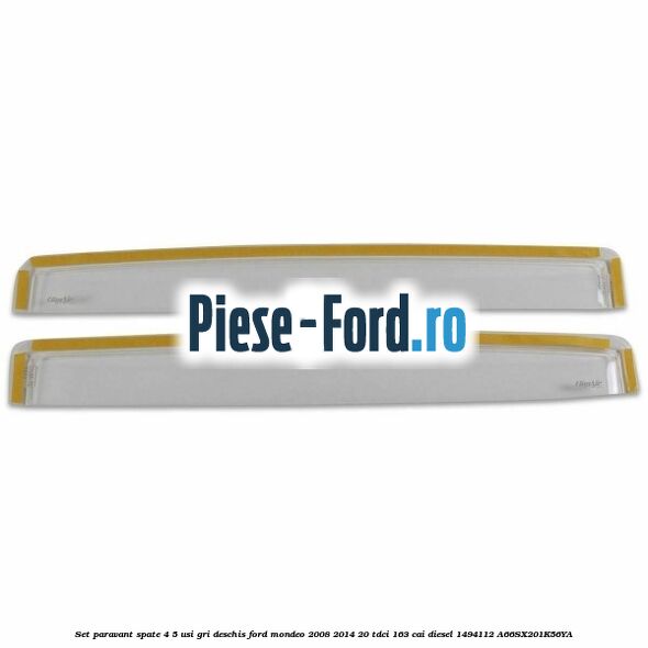 Set paravant spate 4/5 usi, gri deschis Ford Mondeo 2008-2014 2.0 TDCi 163 cai #504ABE8BE9
