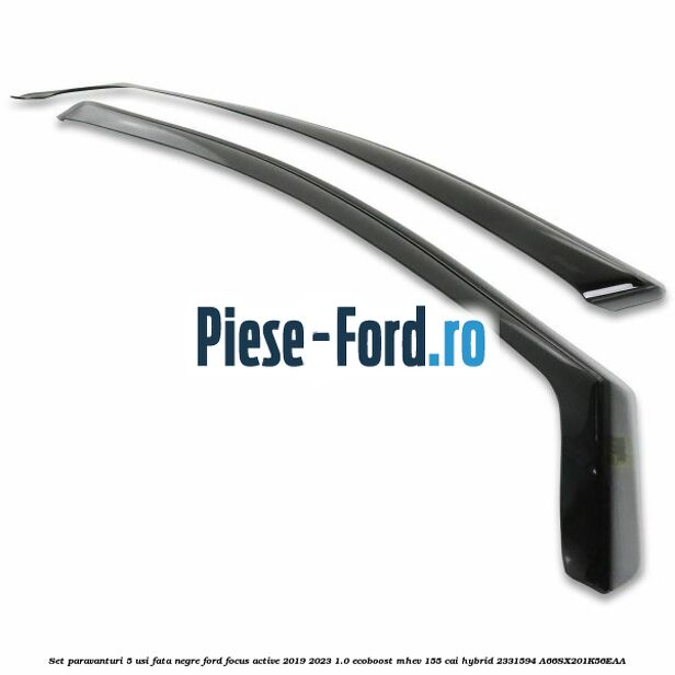 Set paravanturi 5 usi fata negre Ford Focus Active 2019-2023 1.0 EcoBoost mHEV 155 cai Hybrid #618D076C39