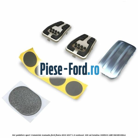 Set pedaliere sport model oval, transmisie manuala Ford Fiesta 2013-2017 1.0 EcoBoost 100 cai benzina