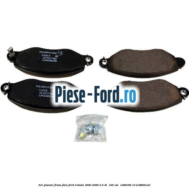 Set placute frana fata Ford Transit 2000-2006 2.0 DI 100 cai #F9C18220C3 Set placute frana fata Ford Transit 2000-2006 2.0 DI 100 cai #F9C18220C3