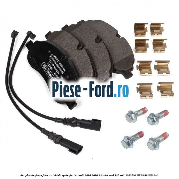 Set placute frana fata roti duble spate Ford Transit 2014-2018 2.2 TDCi RWD 125 cai  #02122F61E1