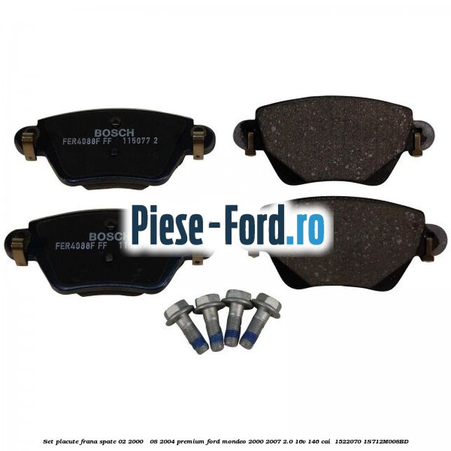 Set placute frana spate (02/2000 - 08/2004) premium Ford Mondeo 2000-2007 2.0 16V 146 cai  #5453E8796C