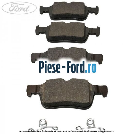 Set placute frana spate Ford Mondeo 2014-2018 2.0 TDCi 4x4 180 cai diesel #3493A19CFE