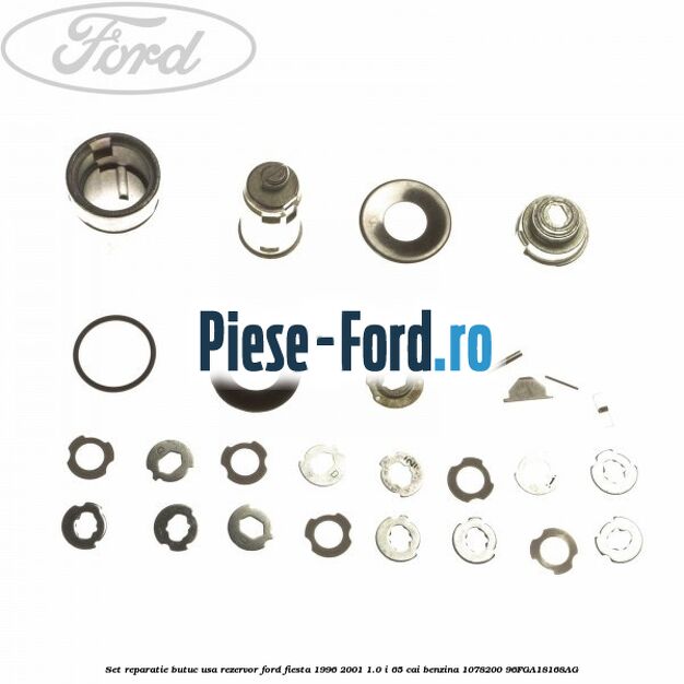 Set reparatie butuc usa fata stanga fara imobilizator motor Ford Fiesta 1996-2001 1.0 i 65 cai benzina