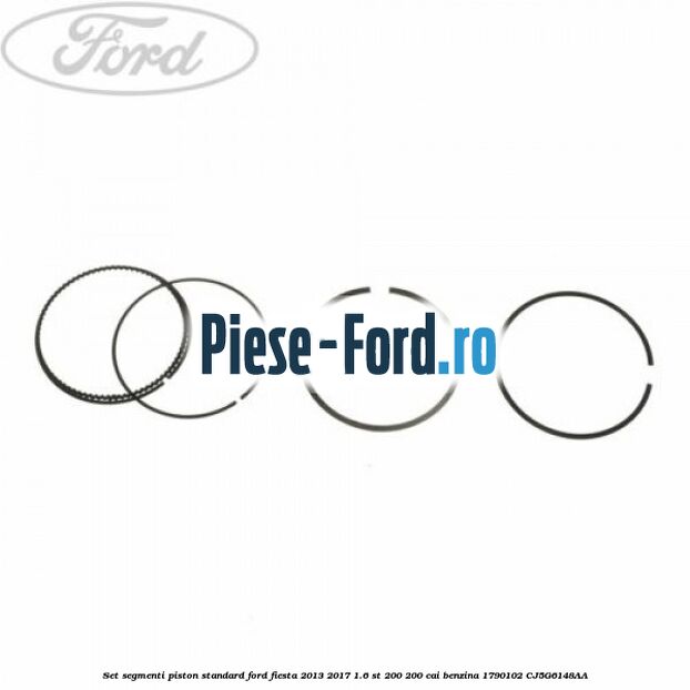Set segmenti piston standard Ford Fiesta 2013-2017 1.6 ST 200 200 cai benzina