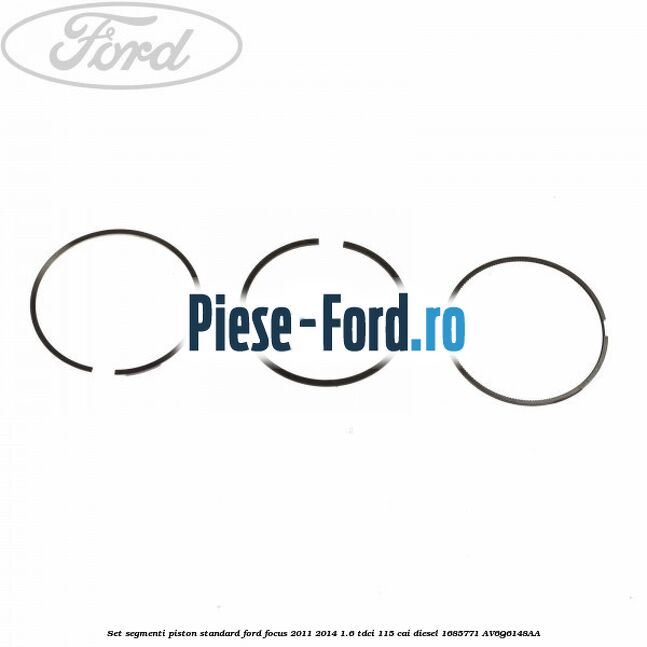 Set segmenti piston standard Ford Focus 2011-2014 1.6 TDCi 115 cai diesel #CF3B916BCB