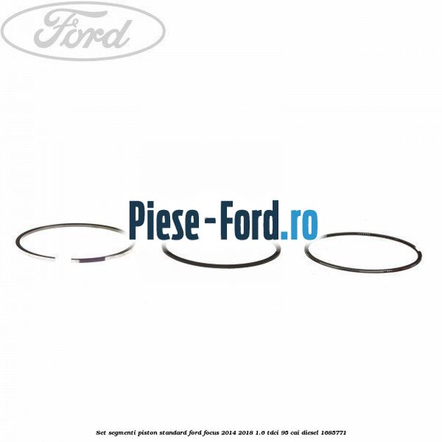 Set segmenti piston standard Ford Focus 2014-2018 1.6 TDCi 95 cai
