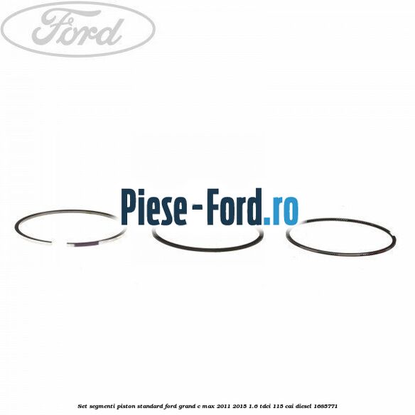 Set segmenti piston standard Ford Grand C-Max 2011-2015 1.6 TDCi 115 cai