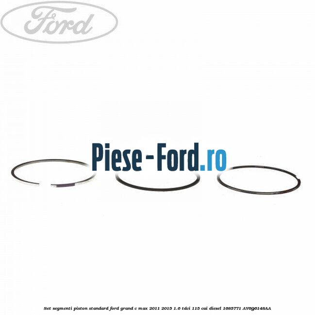 Set segmenti piston standard Ford Grand C-Max 2011-2015 1.6 TDCi 115 cai diesel