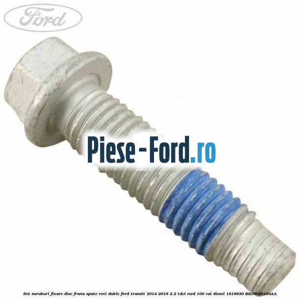 Disc frana spate 308 mm roti simple Ford Transit 2014-2018 2.2 TDCi RWD 100 cai diesel