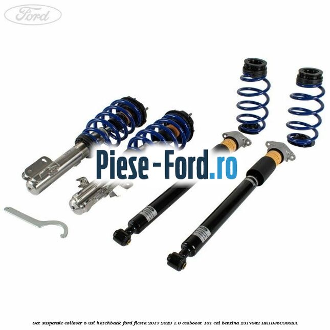 Set suspensie coilover 5 usi hatchback Ford Fiesta 2017-2023 1.0 EcoBoost 101 cai benzina #85D264C2F3