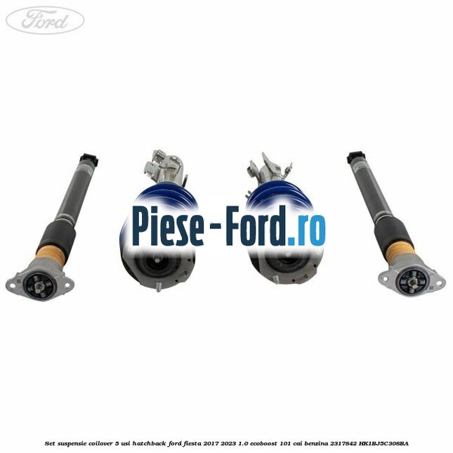 Set suspensie coilover 5 usi hatchback Ford Fiesta 2017-2023 1.0 EcoBoost 101 cai benzina #85D264C2F3