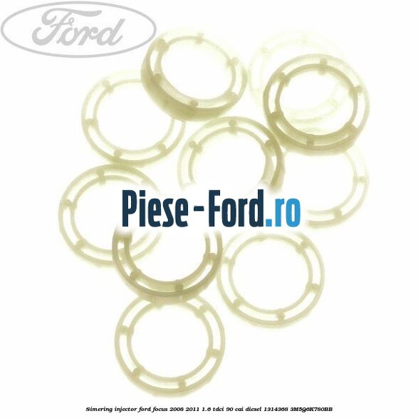 Simering injector Ford Focus 2008-2011 1.6 TDCi 90 cai diesel #58FFDDF023