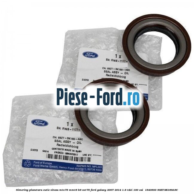 Simering planetara cutie viteza MTX75/MMT6/B6/VXT75 Ford Galaxy 2007-2014 1.8 TDCi 100 cai  #3412B8E1C9