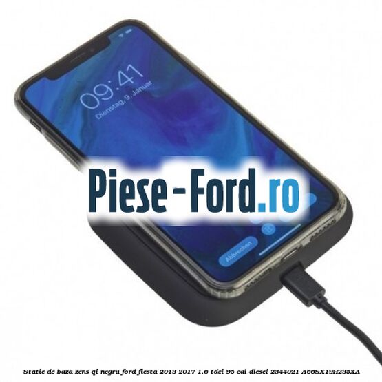 Statie de baza Zens Qi negru Ford Fiesta 2013-2017 1.6 TDCi 95 cai diesel