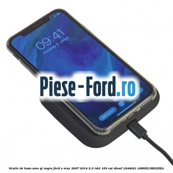 Statie de baza Zens Qi negru Ford S-Max 2007-2014 2.0 TDCi 163 cai diesel