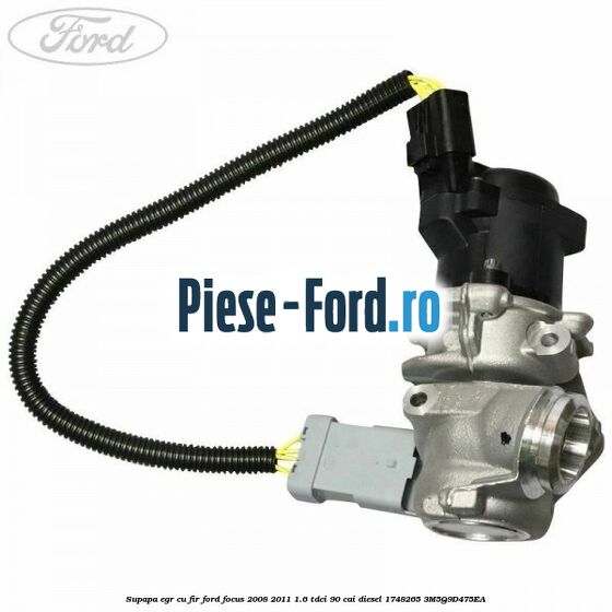 Supapa EGR cu fir Ford Focus 2008-2011 1.6 TDCi 90 cai diesel #E4DA7FF1A0