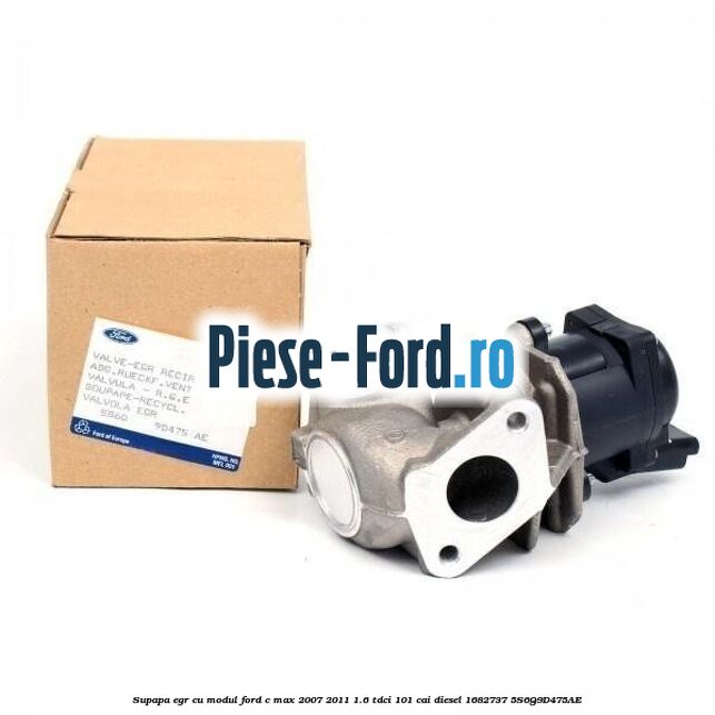 Supapa EGR cu modul Ford C-Max 2007-2011 1.6 TDCi 101 cai diesel #FDBE4CDBBE